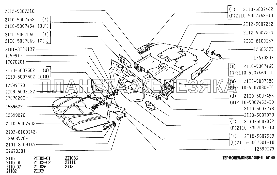 Термошумоизоляция ВАЗ-2110