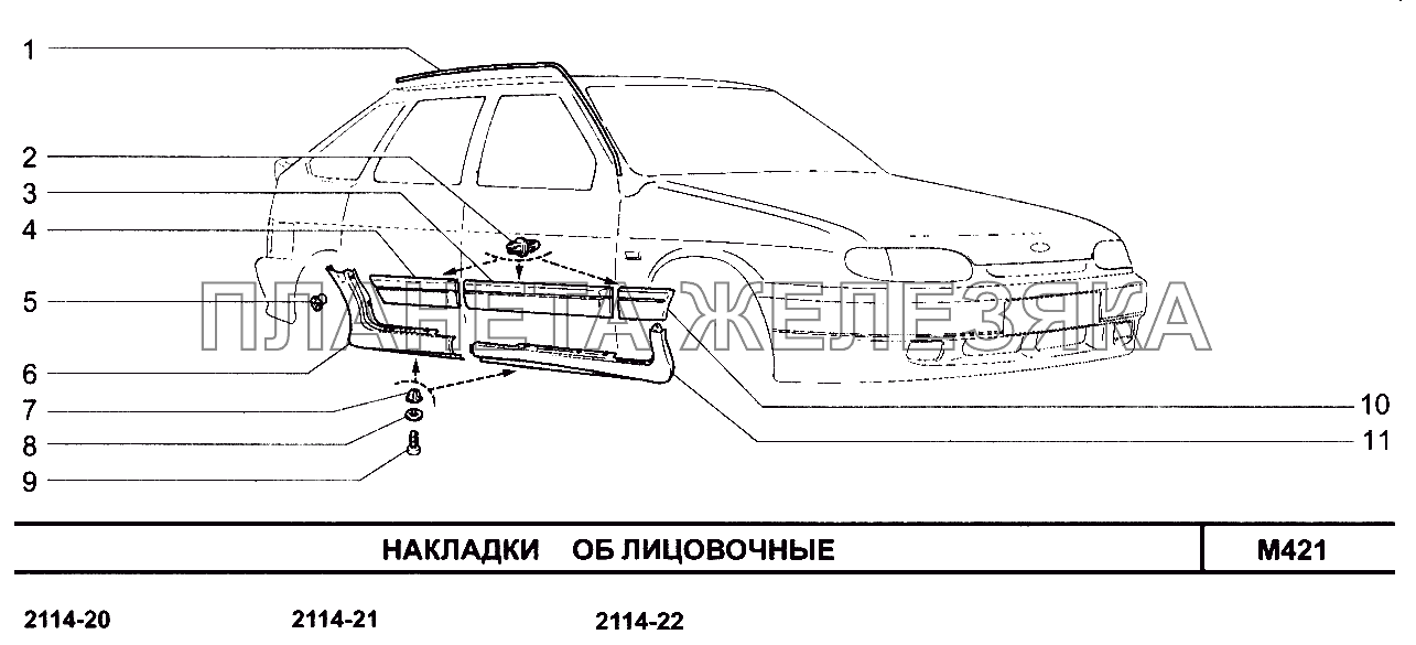 Накладки облицовочные ВАЗ-2115