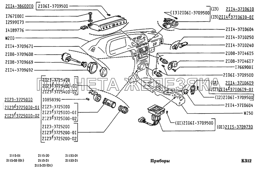 Приборы ВАЗ-2115