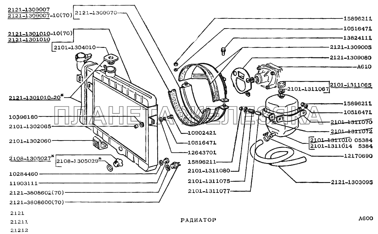 Радиатор ВАЗ-2121