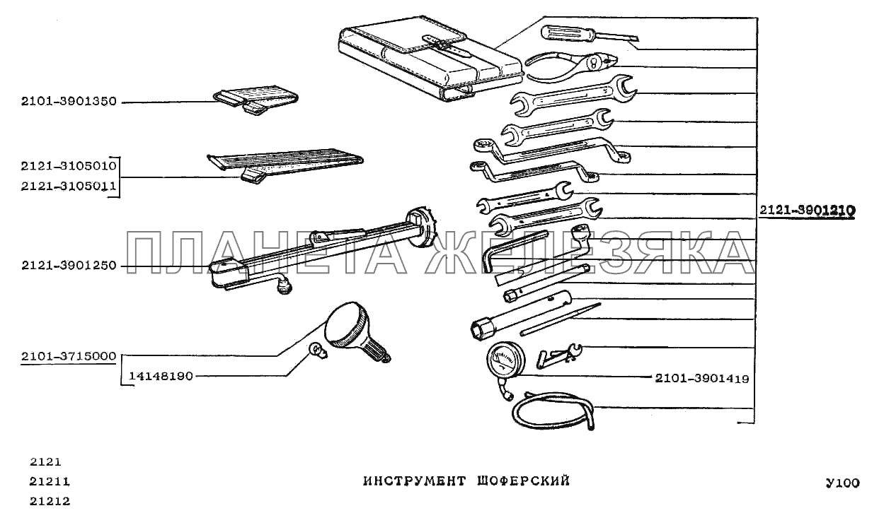 Инструмент шоферский ВАЗ-2121