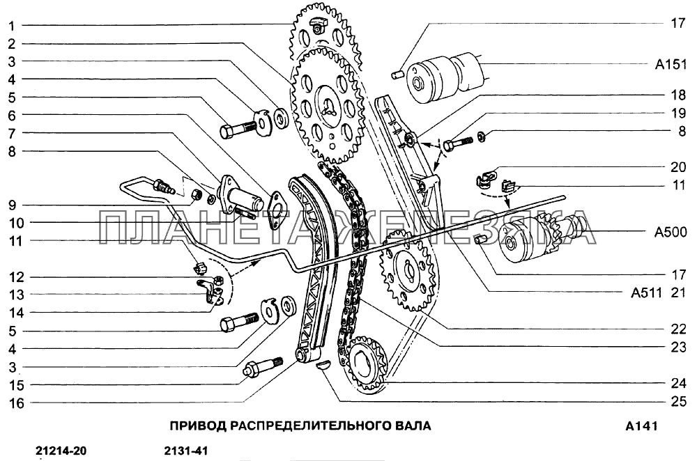 Схема грм ваз 2107