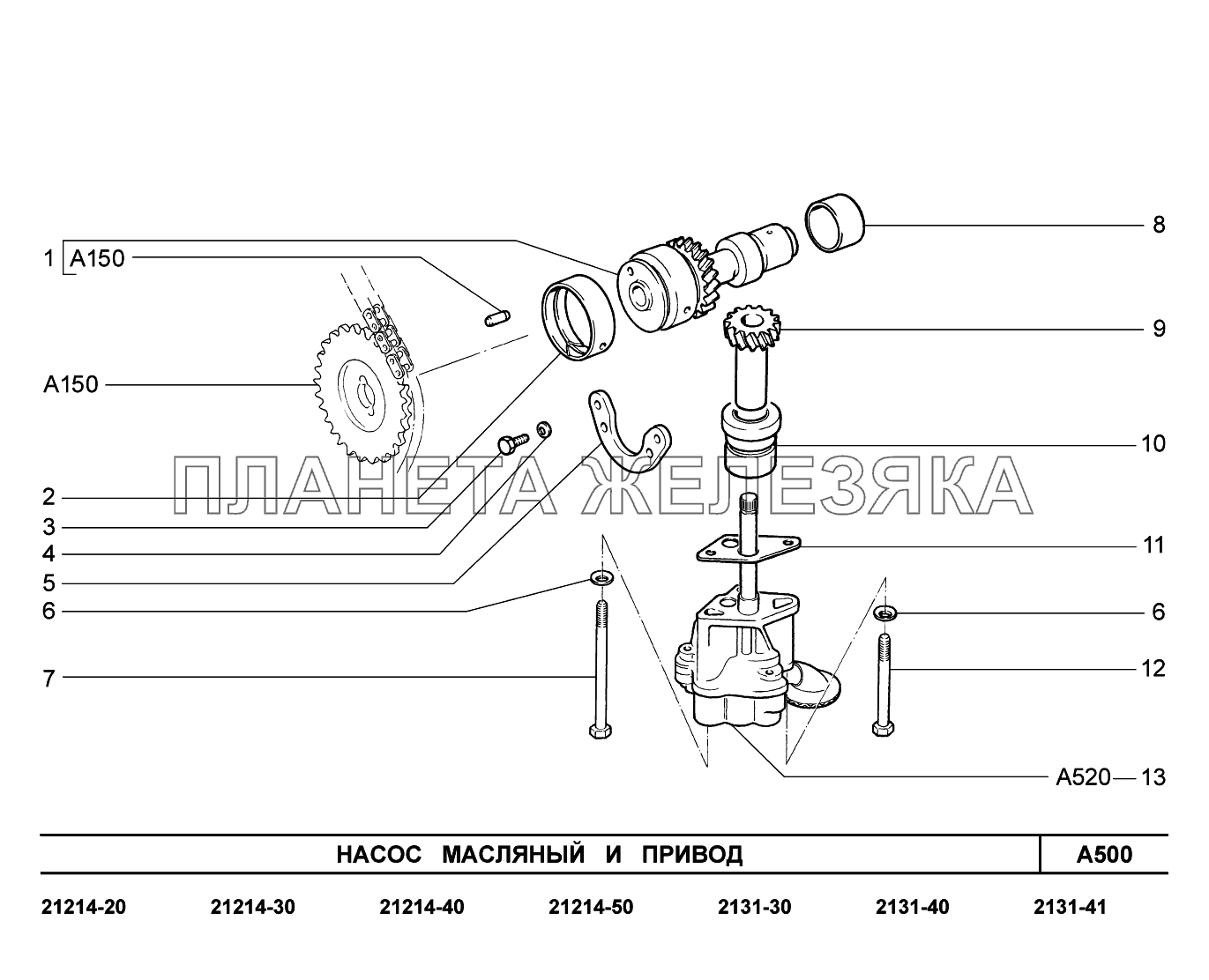 A500. Насос масляный и привод LADA 4x4