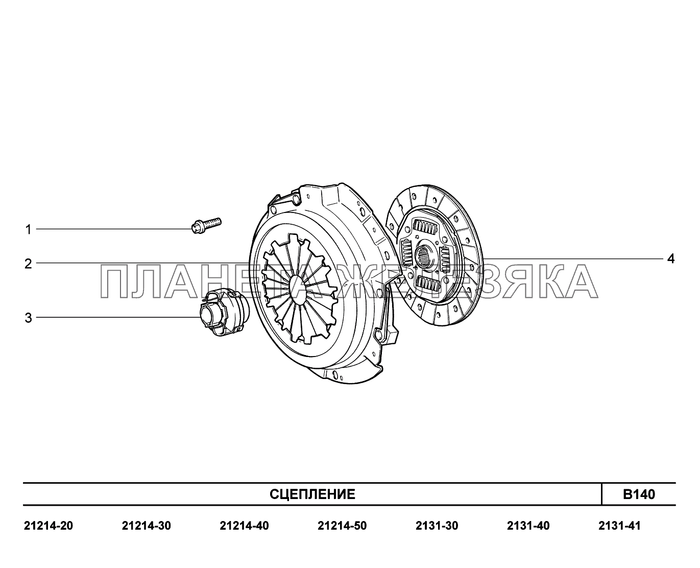 B140. Сцепление LADA 4x4