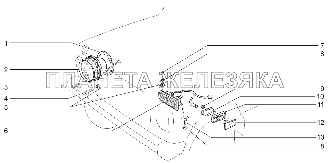 Приборы световые передние LADA 4x4 M