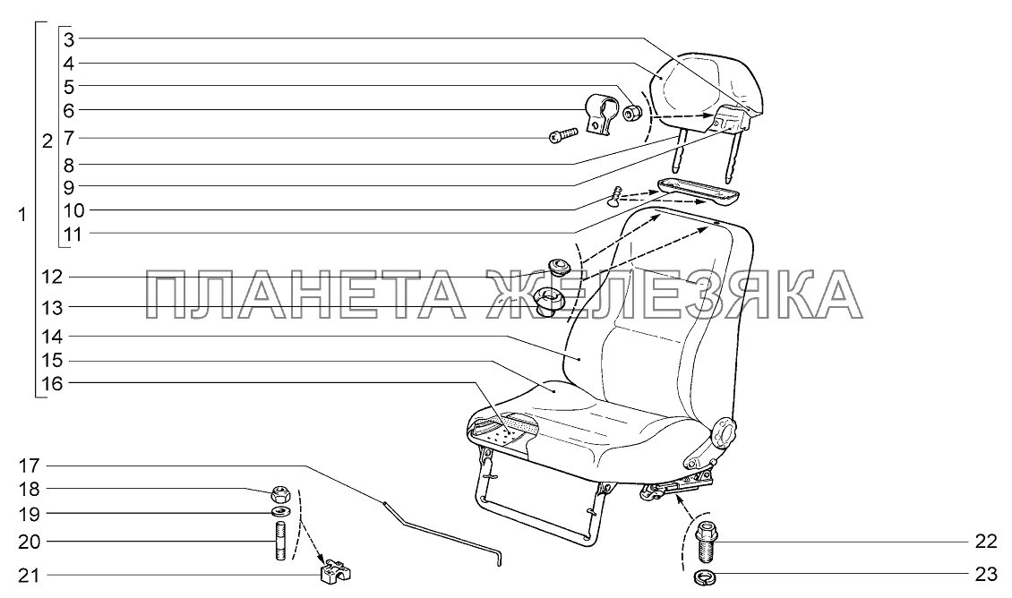 Сидения передние LADA 4x4 M