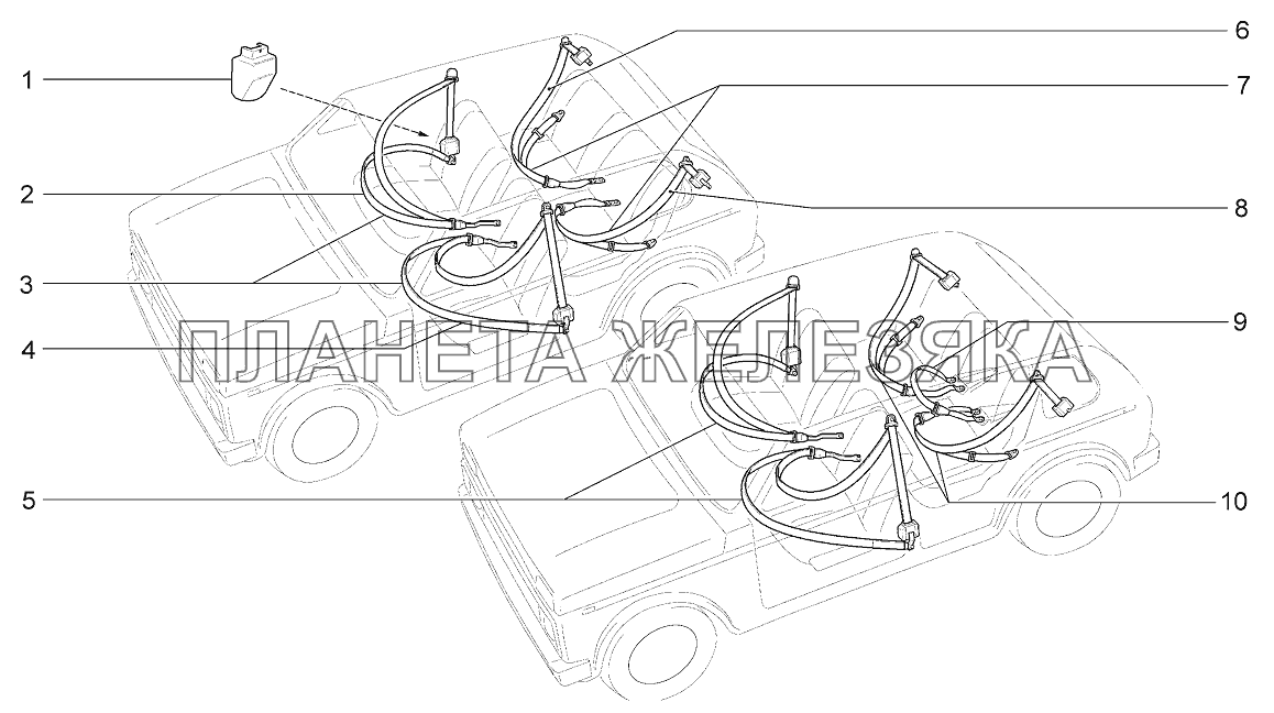 Ремни безопасности LADA 4x4 M Ремни безопасности LADA 4x4 M