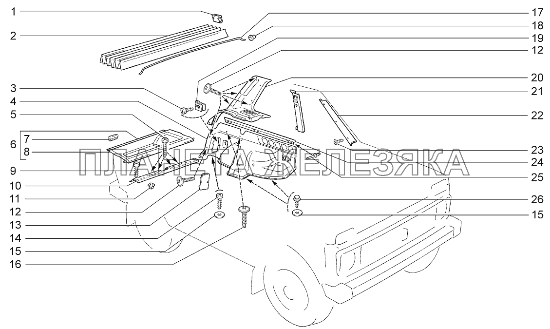 Обивка салона (11, 47, 111, 147, 162) LADA 4x4 M