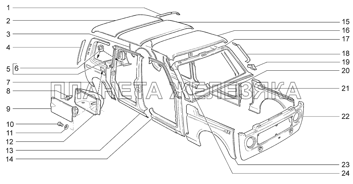 Панели кузова LADA 4x4 M