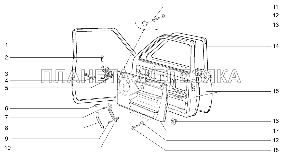 Двери передние LADA 4x4 M