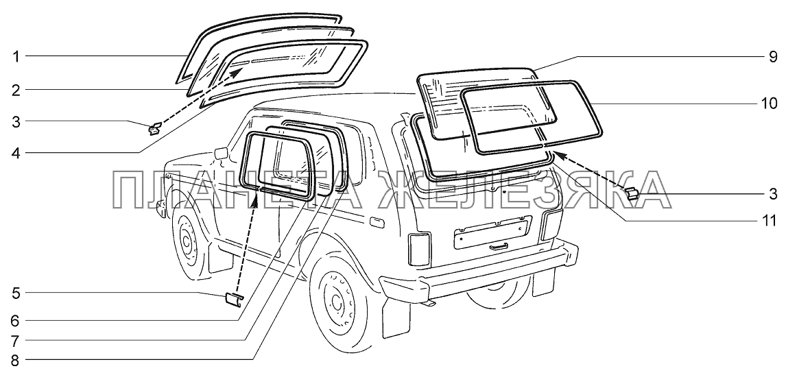 Окна LADA 4x4 M Окна LADA 4x4 M