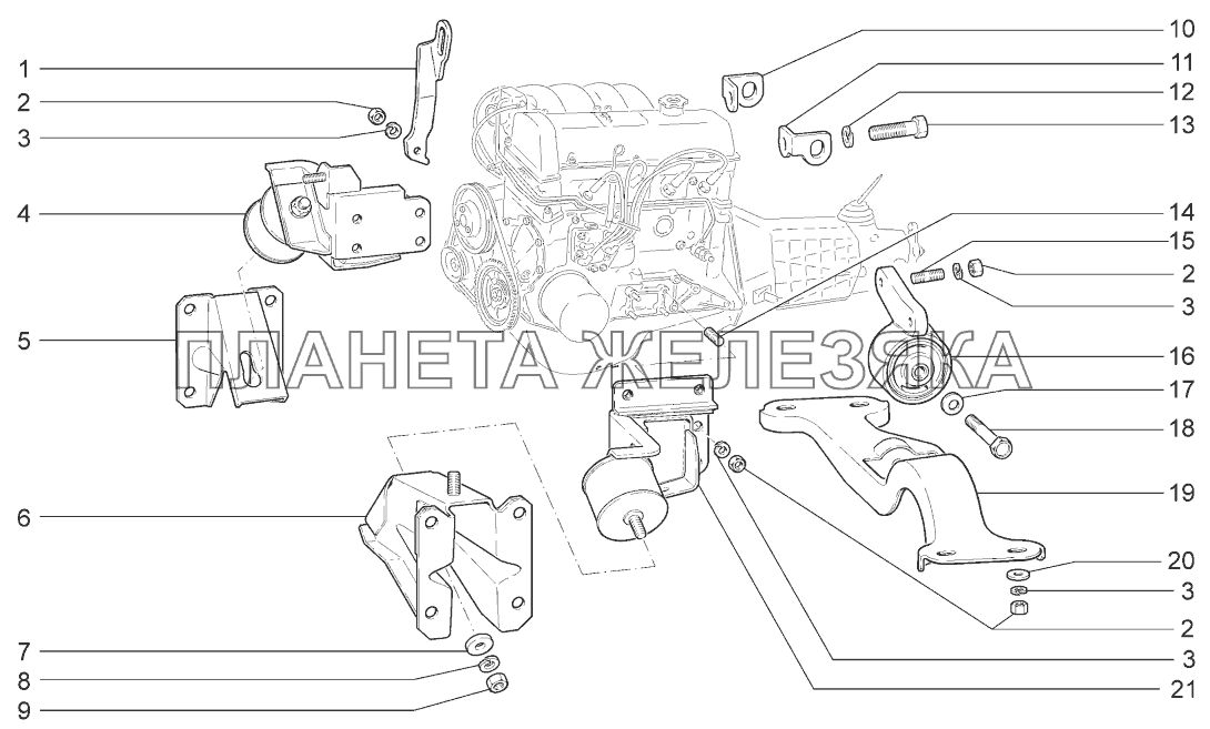 Подвеска двигателя LADA 4x4 M