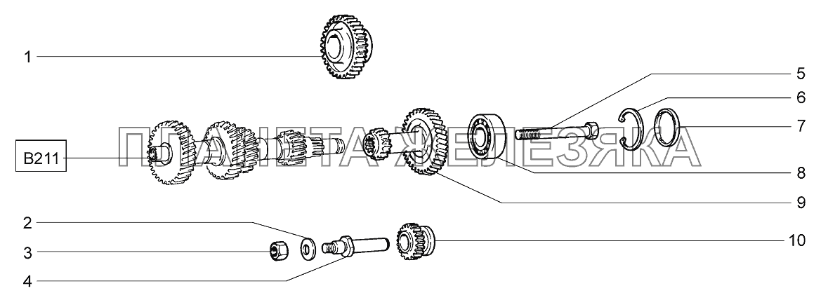 Шестерни заднего хода LADA 4x4 M