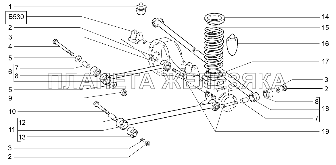 Подеска задняя LADA 4x4 M