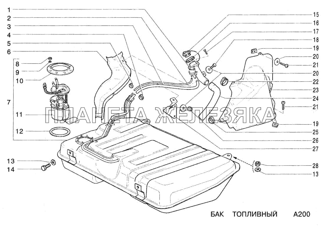 Бак топливный ВАЗ-2123