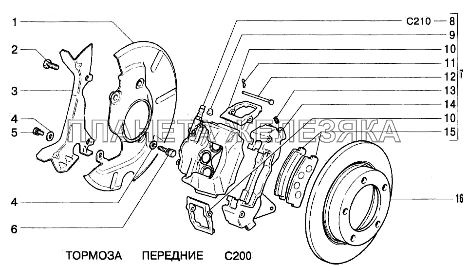 Тормоза передние ВАЗ-2123