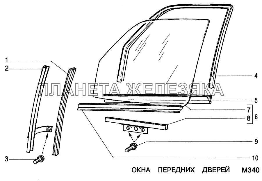 Окна передних дверей ВАЗ-2123