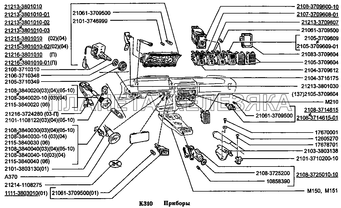 Приборы ВАЗ-2131