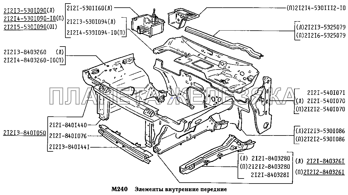 Элементы внутренние передние ВАЗ-2131