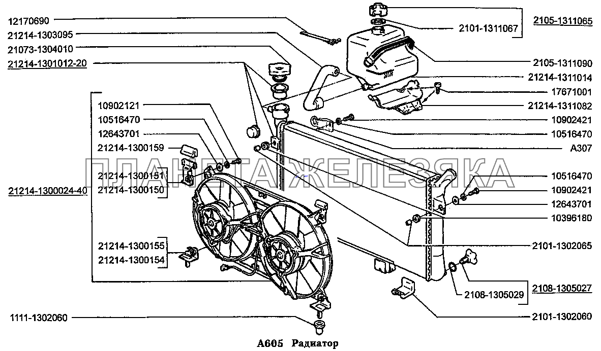 Радиатор (вариант исполнения: Э) ВАЗ-2131
