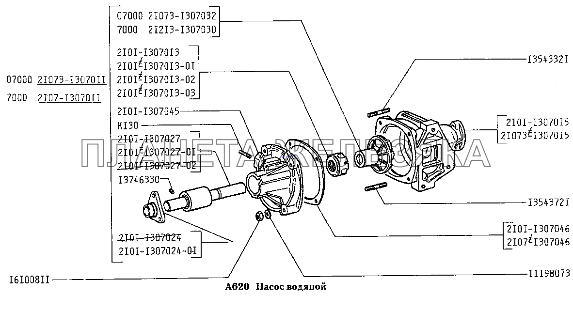 Насос водяной ВАЗ-2131