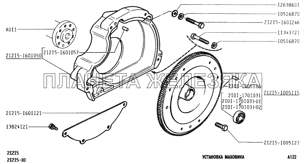 Установка маховика ВАЗ-2131
