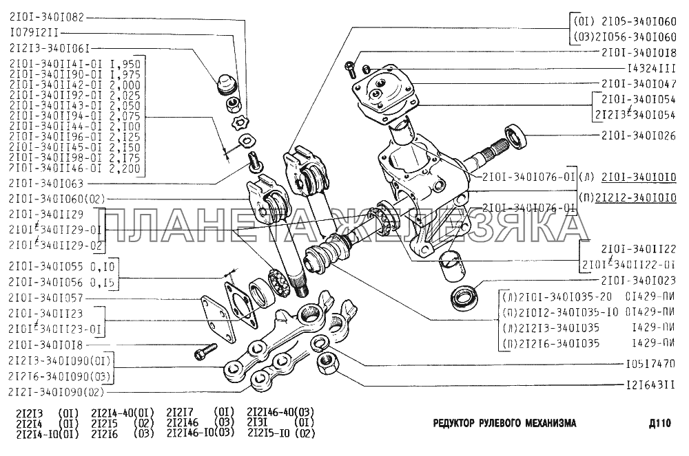 Редуктор рулевого механизма ВАЗ-2131