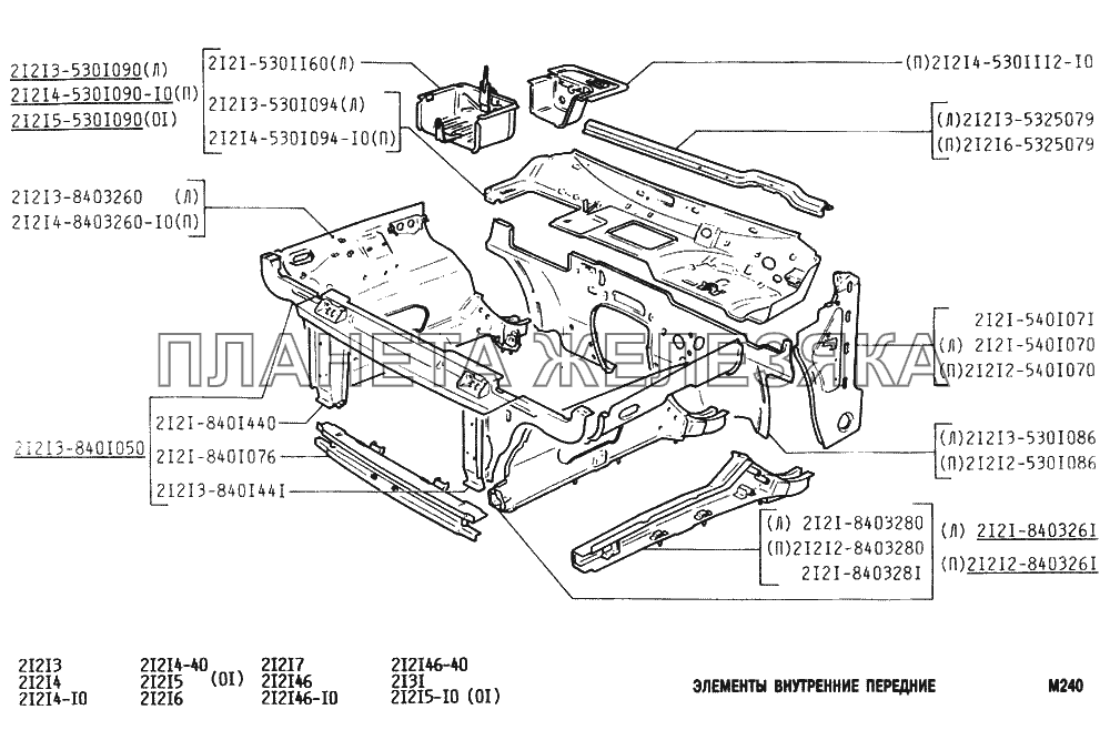 Элементы внутренние передние ВАЗ-2131