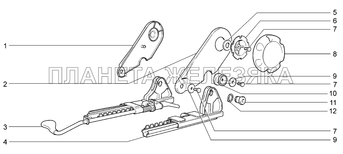 Механизм установки передних сидений ВАЗ-2170 