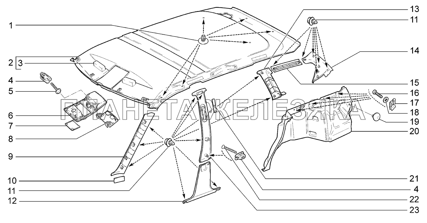 Обивка салона ВАЗ-2170 