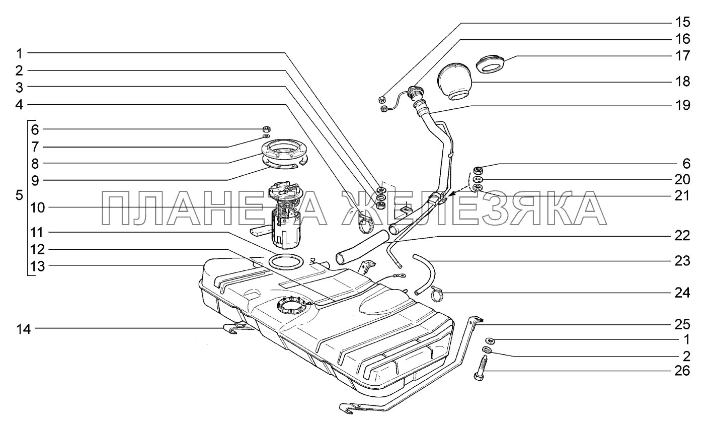 Бак топливный ВАЗ-2170 