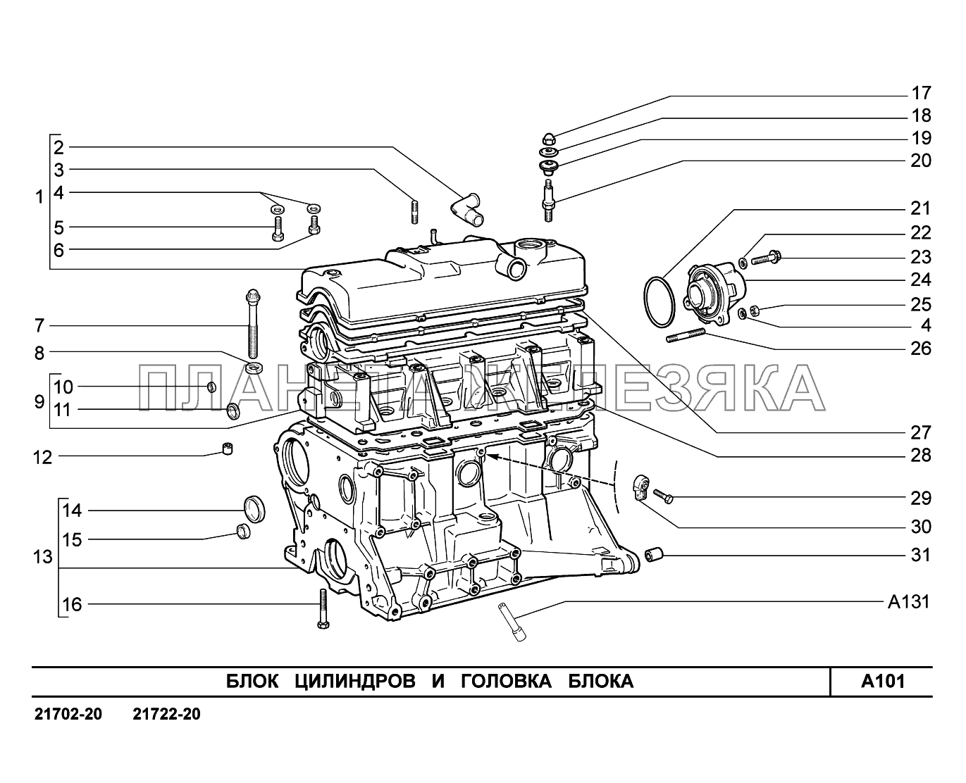 A101. Блок цилиндров и головка блока ВАЗ-2170 