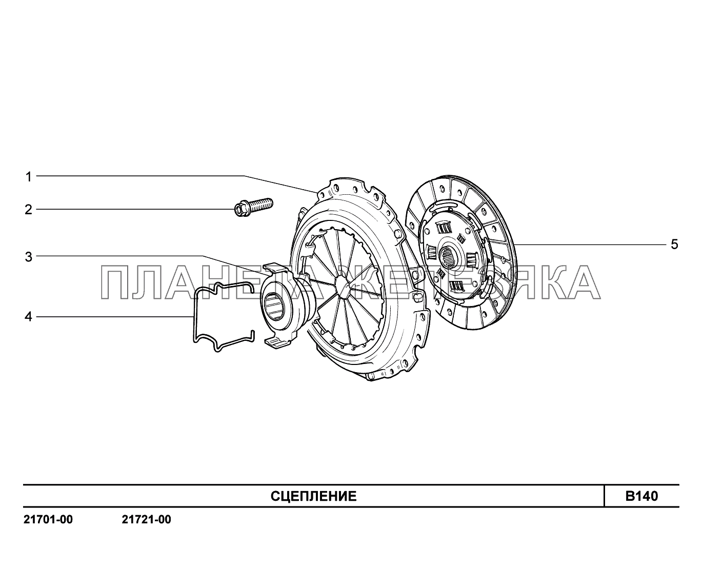 B140. Сцепление ВАЗ-2170 
