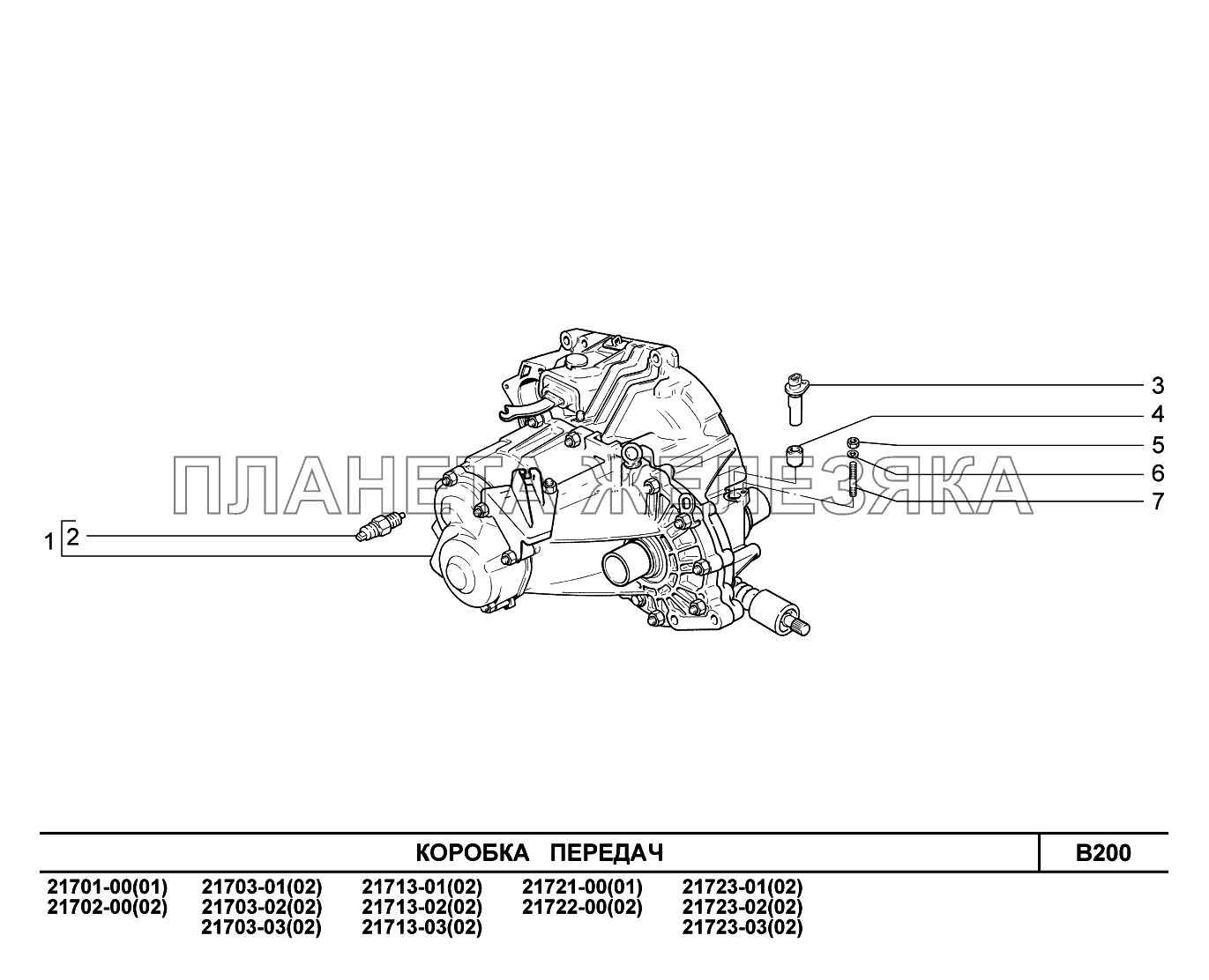 B200. Коробка передач ВАЗ-2170 