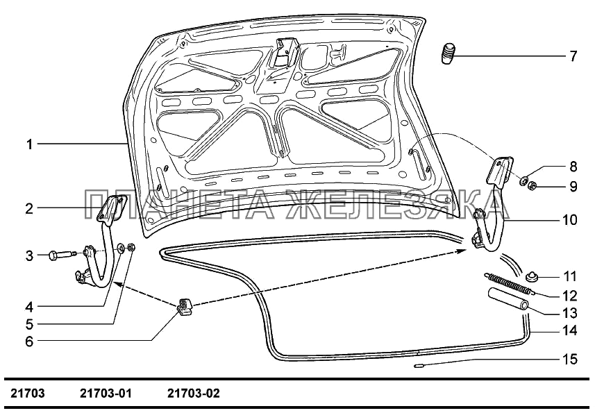 Крышка багажника ВАЗ-2170 