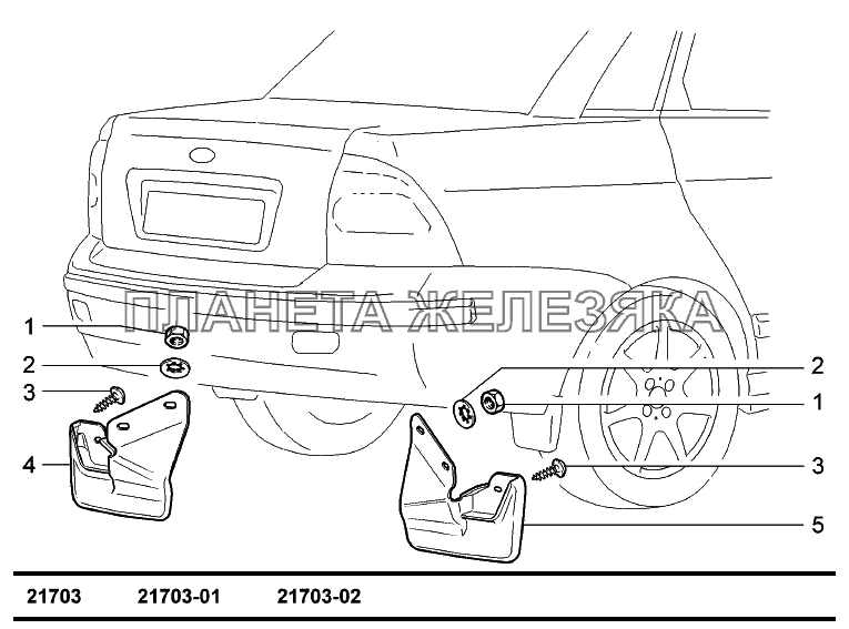 Фартуки ВАЗ-2170 