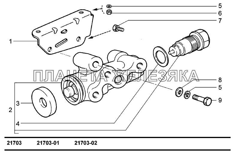 Регулятор давления тормозов ВАЗ-2170 