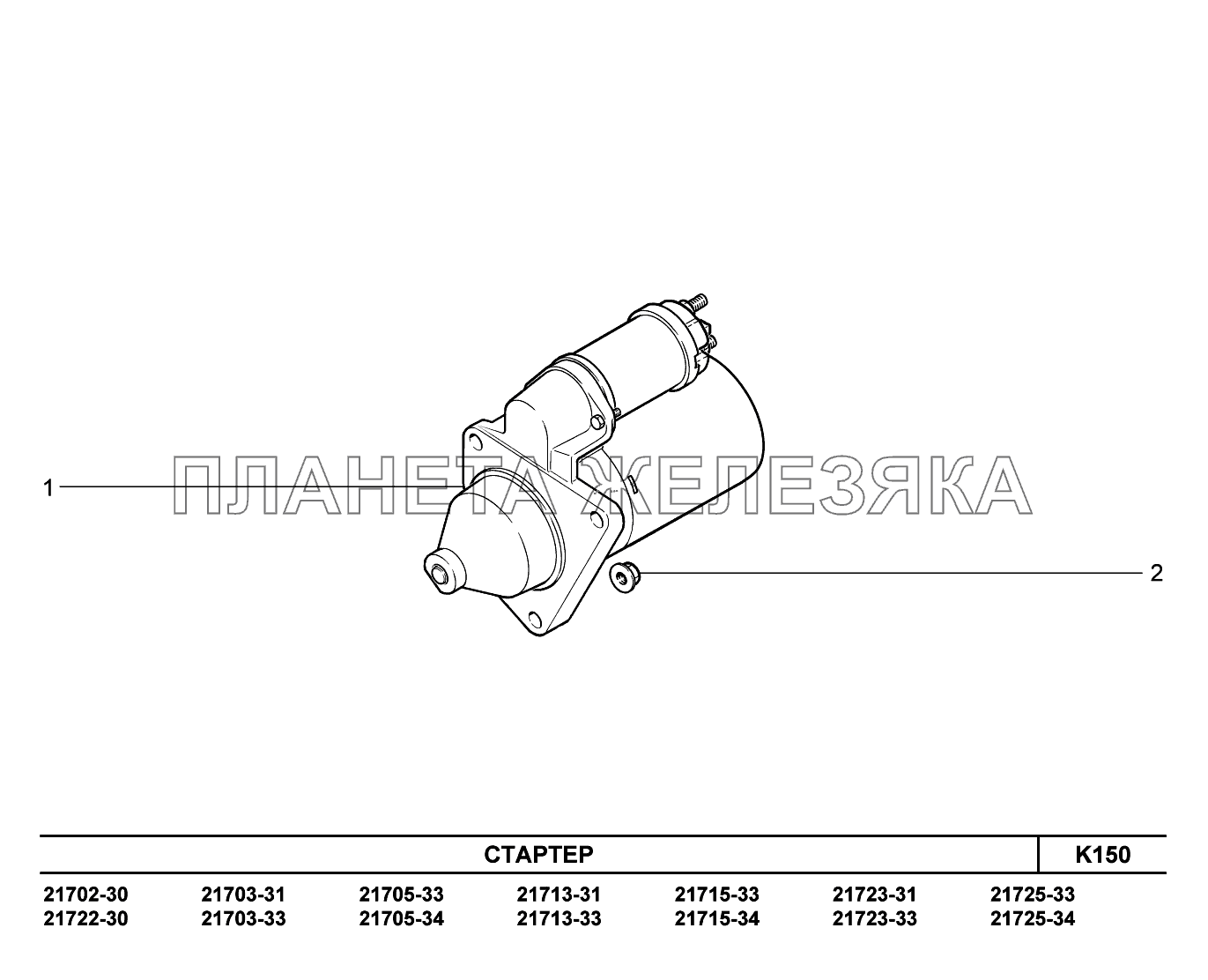 K150. Стартер ВАЗ-2170 