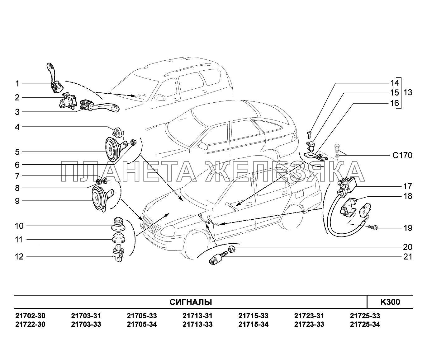 K300. Сигналы ВАЗ-2170 