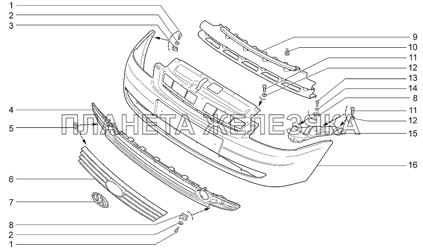 Бампер  передний LADA Priora Coupe