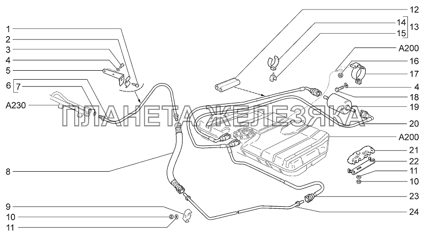 Трубопроводы топливные LADA Priora Coupe