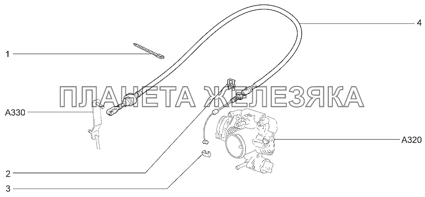 Привод акселератора LADA Priora Coupe