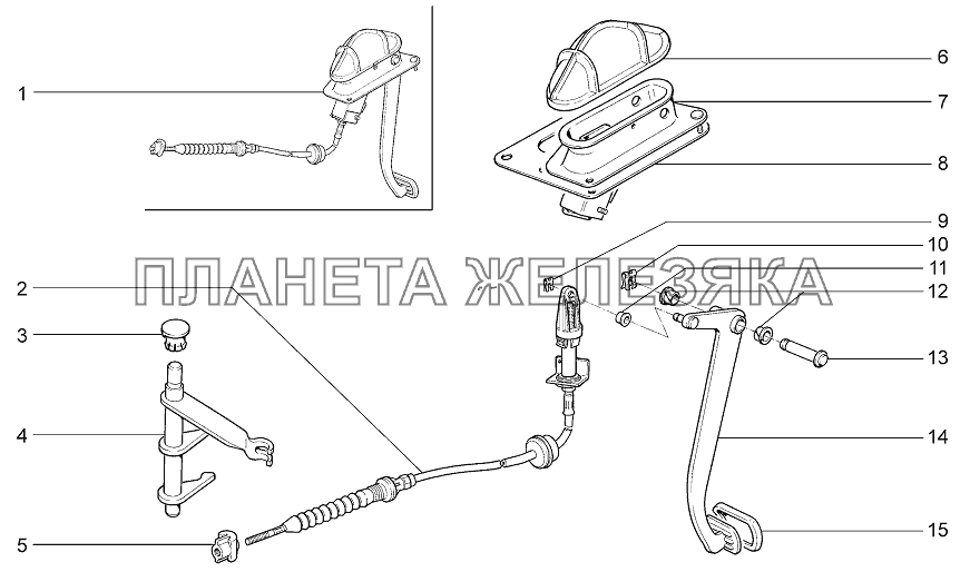 Привод сцепления LADA Priora Coupe