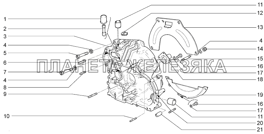 Картер сцепления LADA Priora Coupe