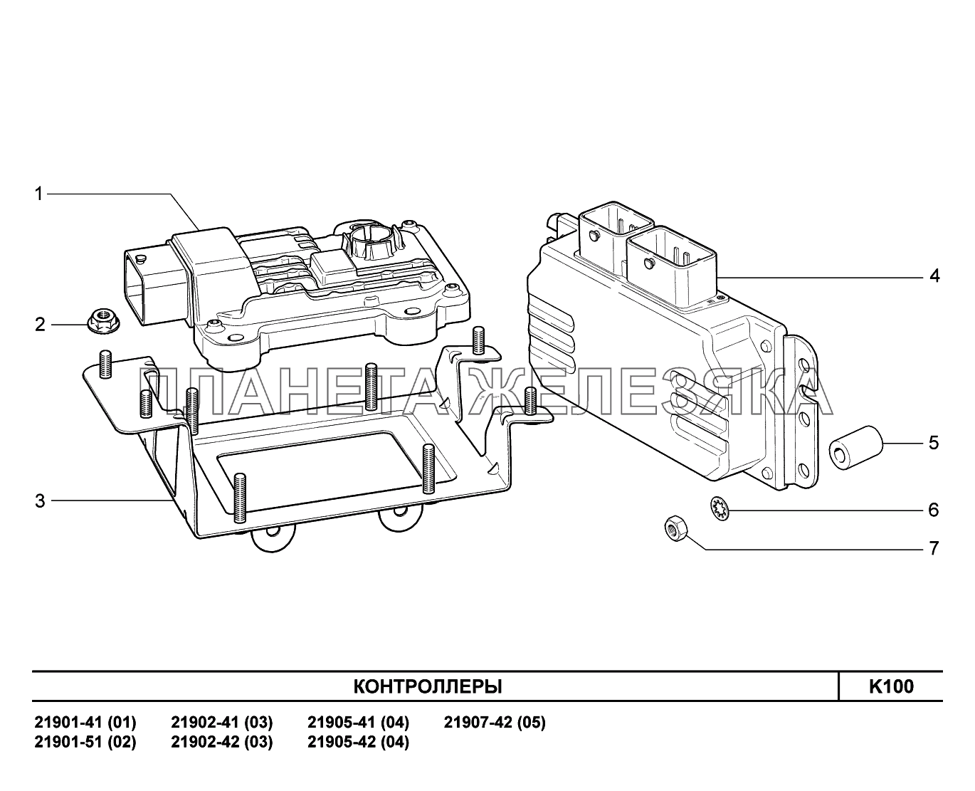 K100. Контроллеры Lada Granta-2190