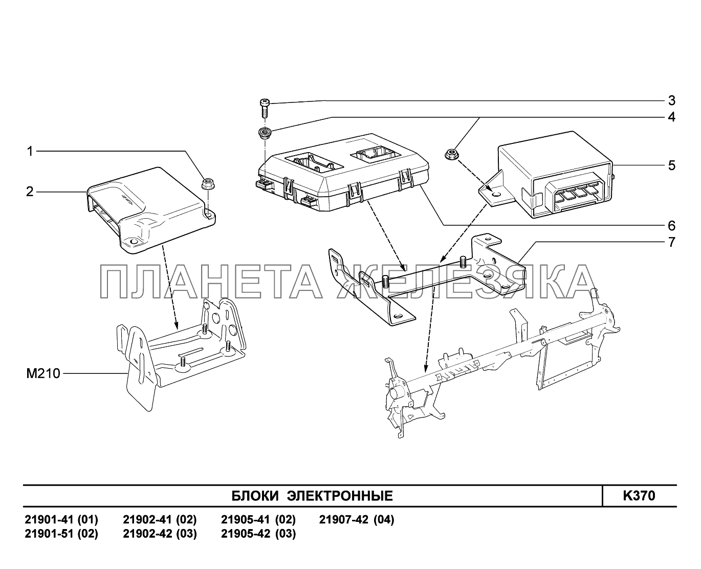 K370. Блоки электронные Lada Granta-2190