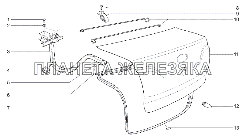 Крышка багажника Lada Granta-2190