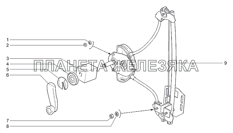 Стеклоподъемники задних дверей Lada Granta-2190