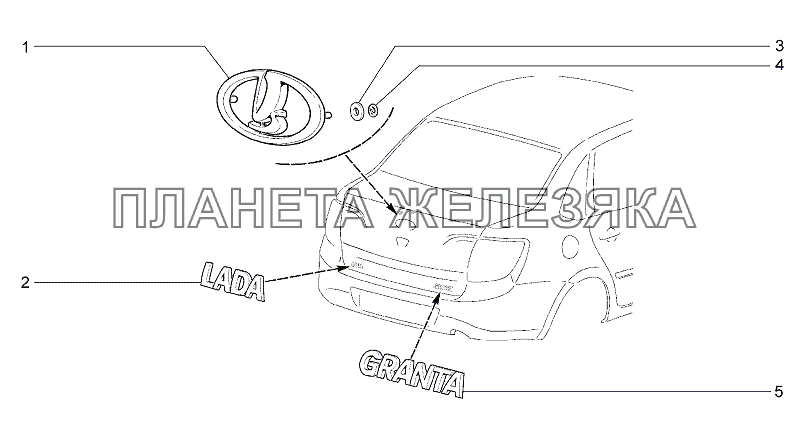 Орнаменты и накладки облицовочные Lada Granta-2190