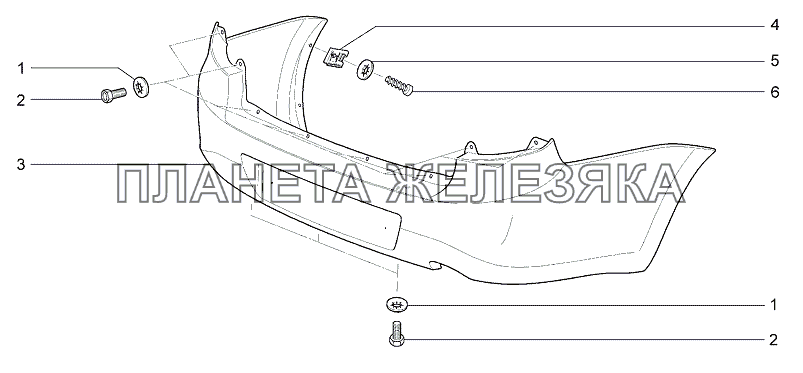 Бампер задний Lada Granta-2190